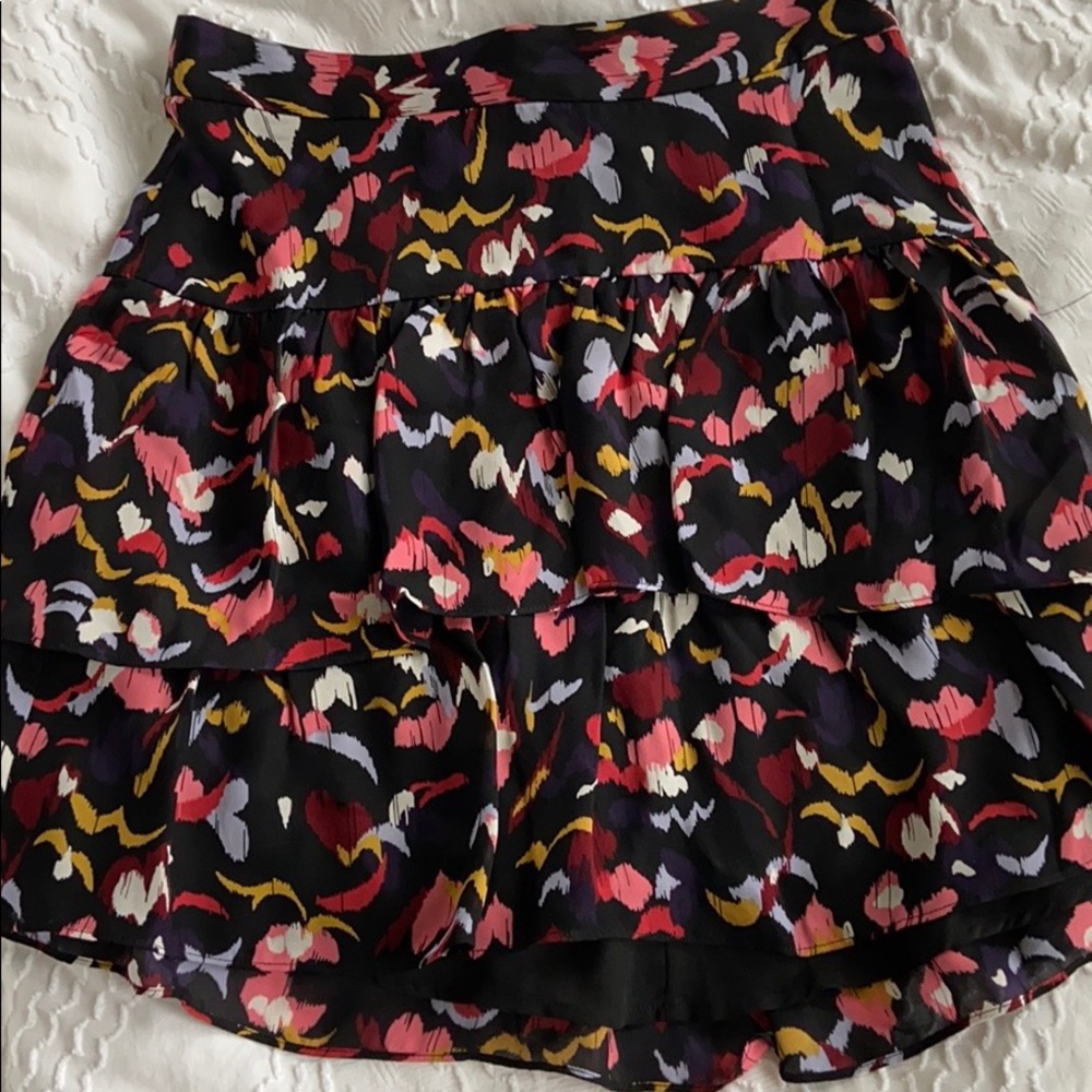 A.L.C. Baxter Printed Tiered Silk Skirt 6 - Picture 5 of 7